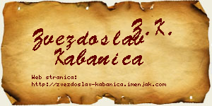 Zvezdoslav Kabanica vizit kartica